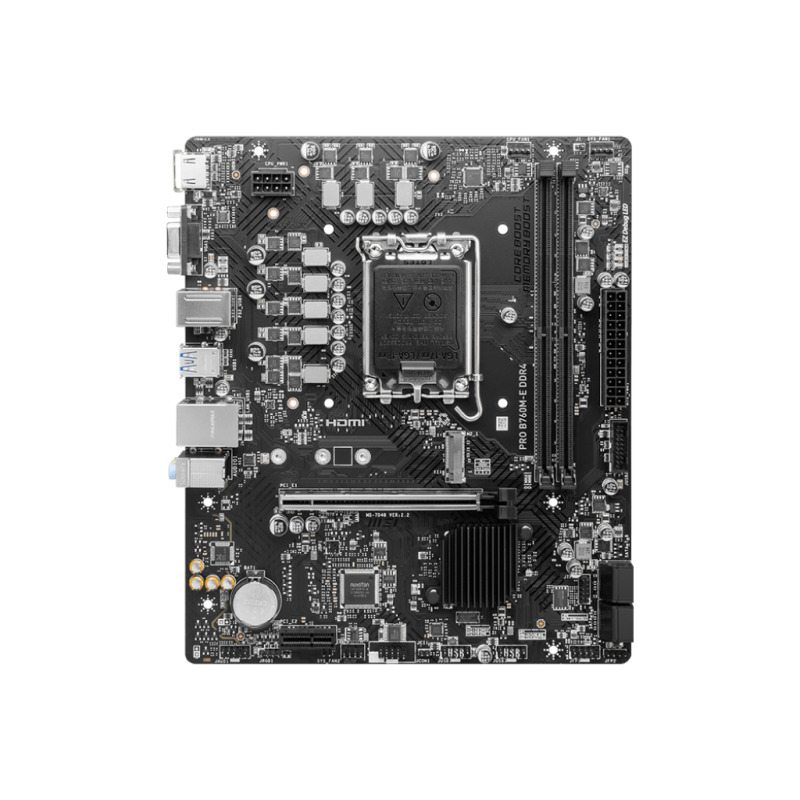 MB MSI B760 INTEL S-1700 14A/13A/12A GEN/2X DDR4 4800/HDMI/M.2/4X USB3.2/MATX/GAMA MEDIA image 2